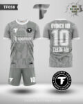 Desenli Gri Futbol Forma Tasarla TF0058