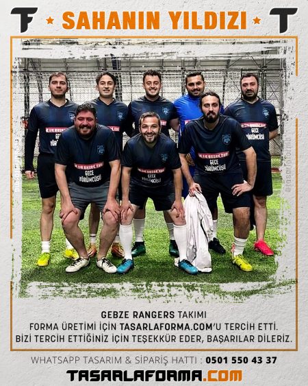 GEBZE RANGERS TAKIMI TASARLAFORMA.COM'u tercih etti.