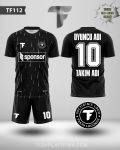 Gri Damlalı Siyah Forma Baskı TF112