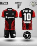 Kırmızı Detaylı Siyah Numaralı Forma TF115