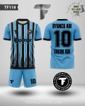 Siyah Çizgili Mavi Forma Üretimi TF118